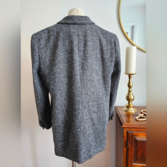 Authentic Vintage 90s Lauren Ralph Lauren Wool Tweed Oversized Boyfriend Blazer - Picture 9 of 14